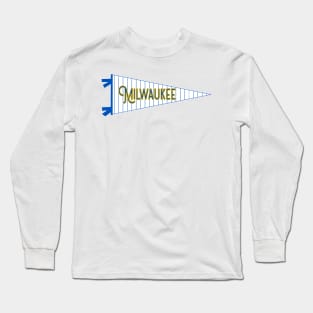 Milwaukee Pinstripe Pennant Long Sleeve T-Shirt